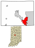 Boone County Indiana Incorporated and Unincorporated areas Whitestown Highlighted 1884014